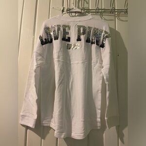 Vs pink bling sweatshirt-oversized X-small NWOT